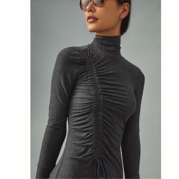 Daily Practice by Anthropologie Ruched Dress in Raspberry. Size M NWOT - Picture 9 of 14